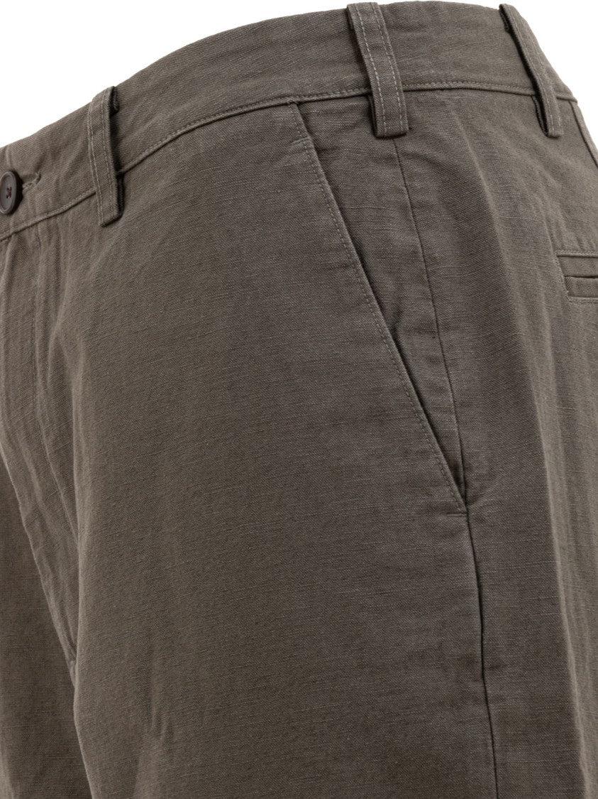 Vince Cotton And Linen Cargo Trousers