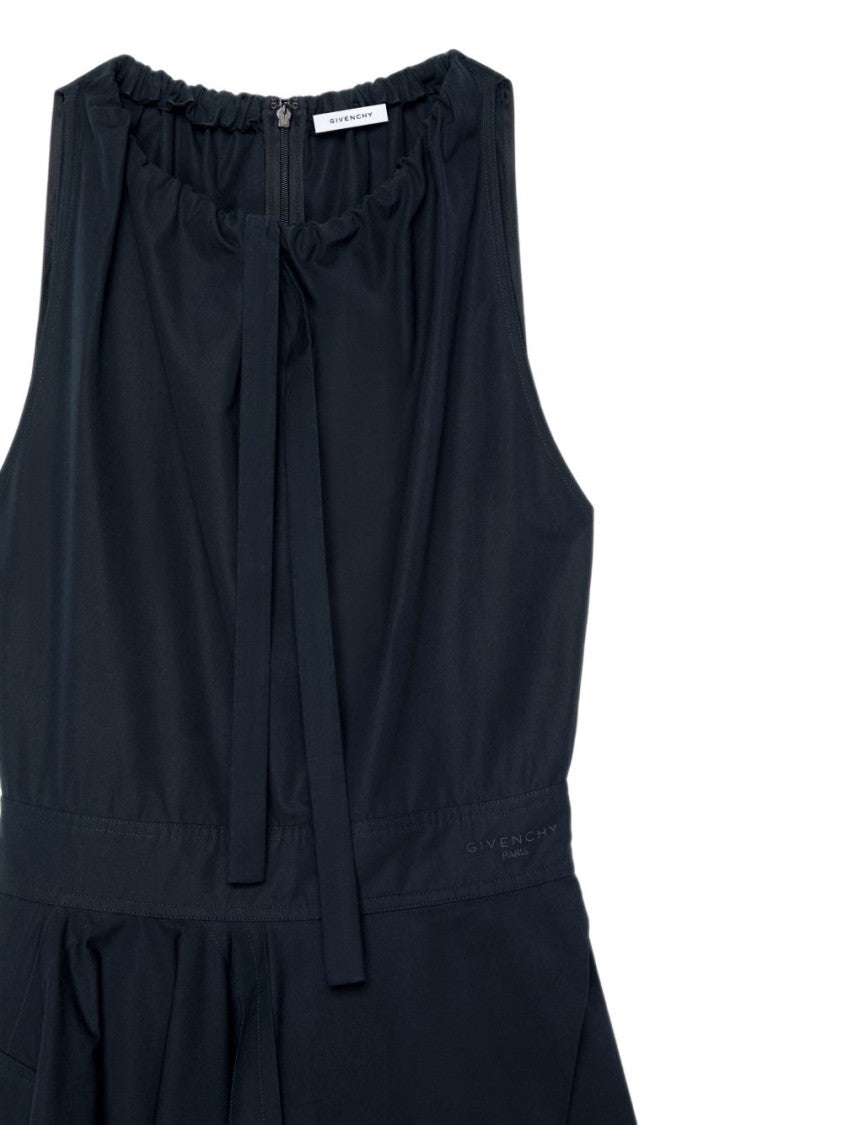 Givenchy Asymmetrical Tied High Neck Midi Dress