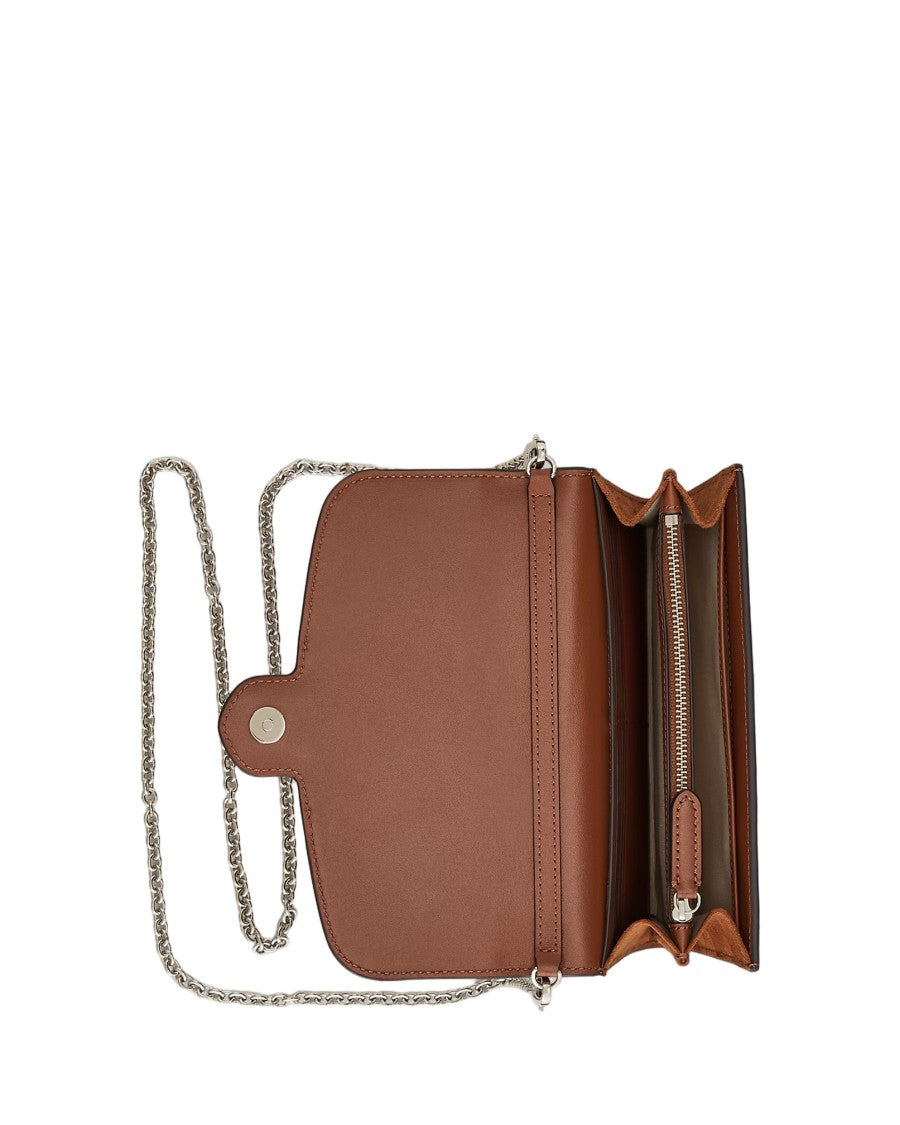 Lauren Ralph Lauren Adair 20-Wallet On A Chain-Large In Tan Cow Leather