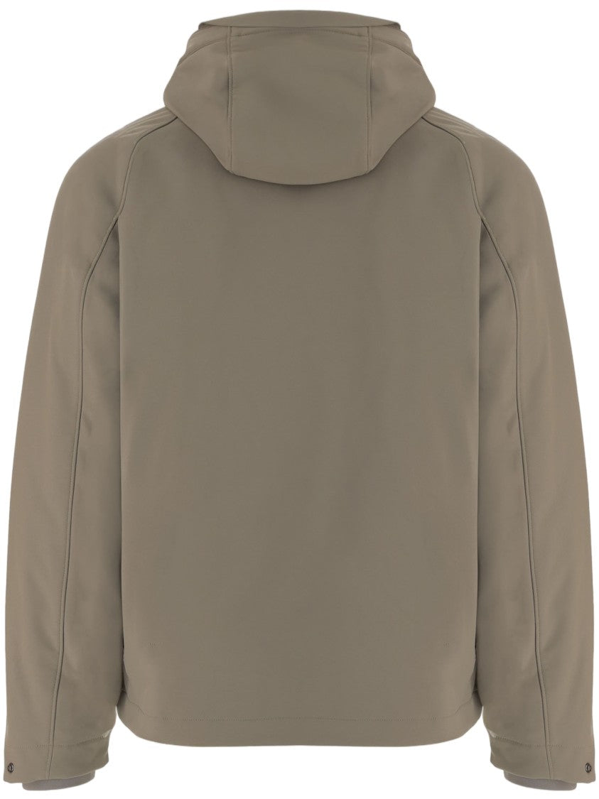 C.P. Company Beige Stretch Nylon Hooded Jacket