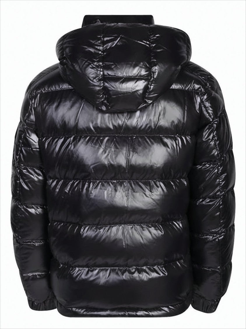 Moncler Quilted Puffer Jacket With High Collar And Hood