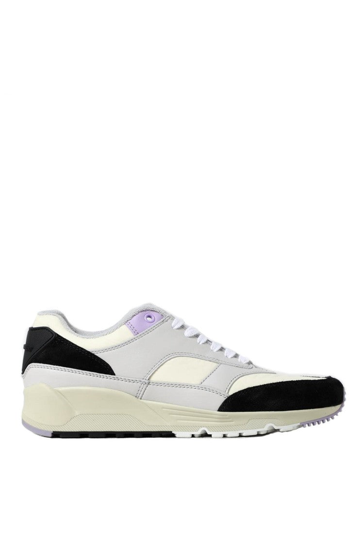 Saint Laurent Grey Multi-Tone Paneled Suede Low-Top Sneakers