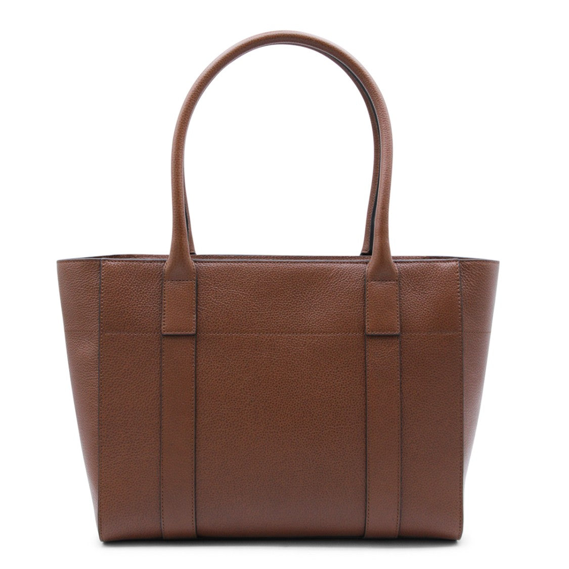 Mulberry Textured Brown Leather Bayswater Tote With Gold-Tone Hardware