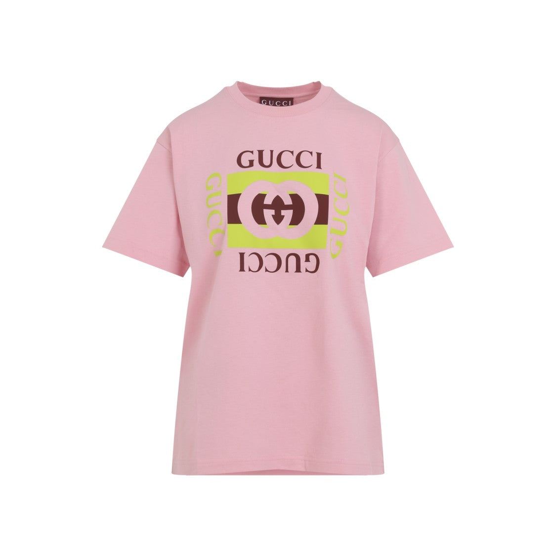 Gucci Vintage Logo Pink Cotton T-Shirt