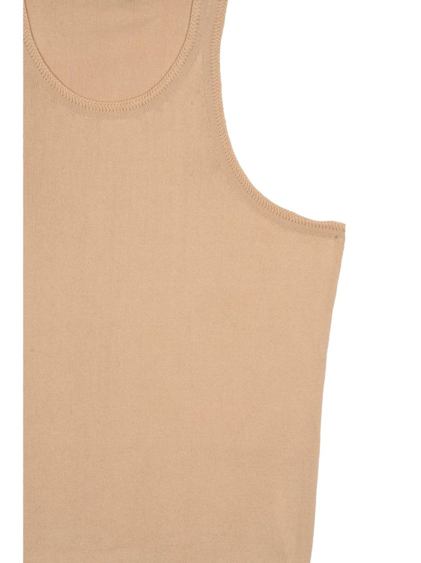 Max Mara Beige Cotton Arnes Knit Top