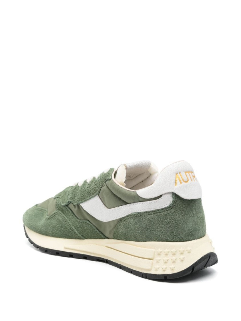 Autry Grass Green Suede Reelwind Lace-Up Sneakers