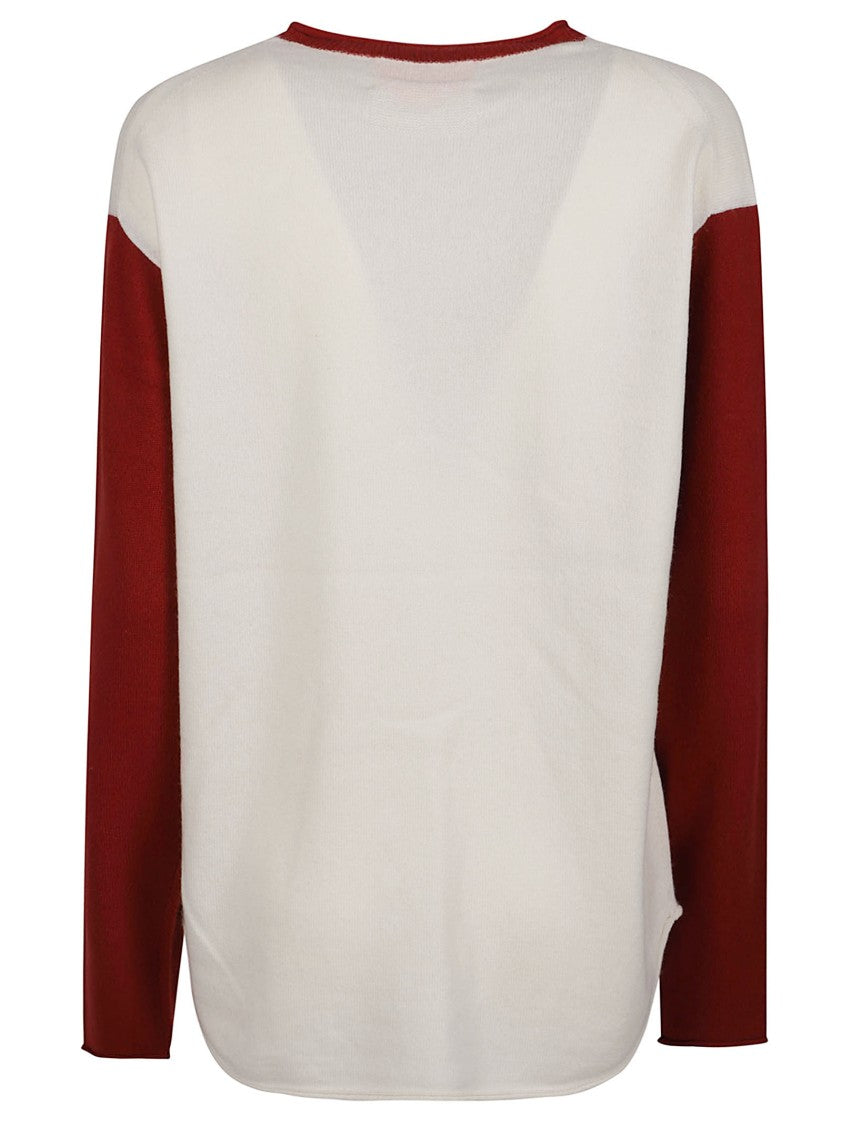 Guest In Residence Color Block Oversized Long Sleeve T-Shirt In Cashmere