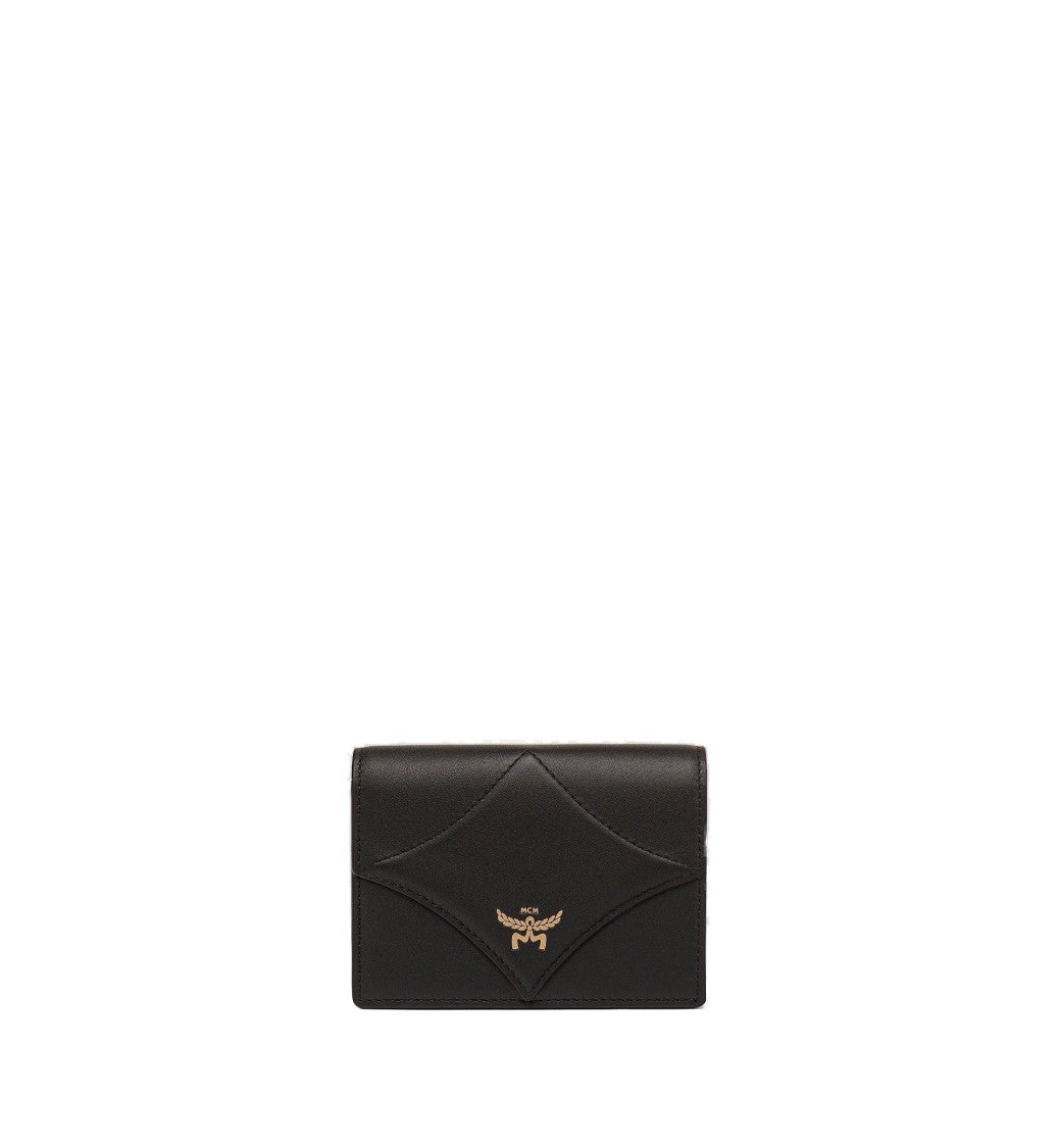 Mcm Mini Wallet With Bavarian Diamond Quilted Flap