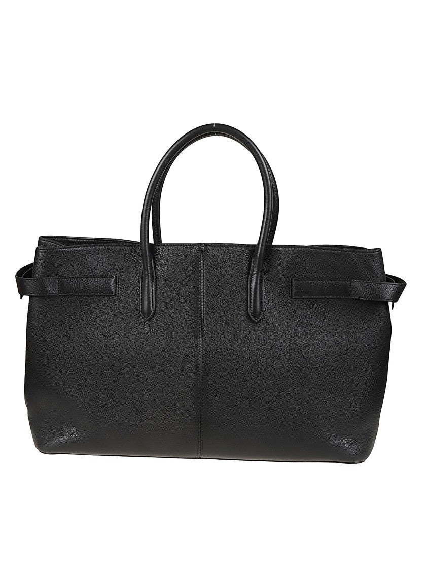 Patrizia Pepe Textured Calf Leather Rectangular Adjustable Strap Tote Bag