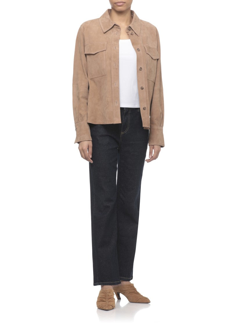 Ash Beige Viva Draped Suede Sabot