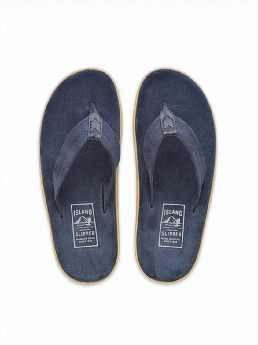 Island Slipper Suede Slip-On Sandals With Textured Rubber Sole
