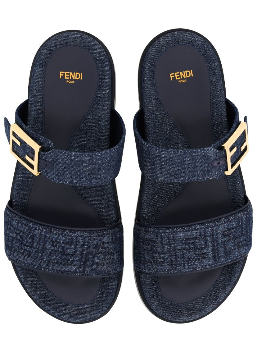 Fendi Fendi Feel Flat Fabric Sandals