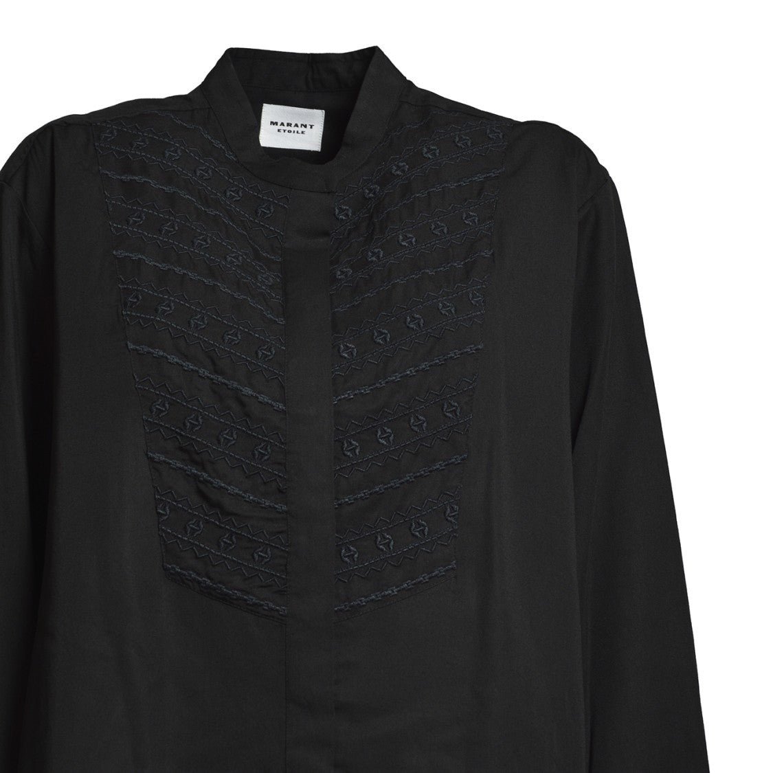 Isabel Marant Étoile Britten Blouse In Black Cotton With Embroidery