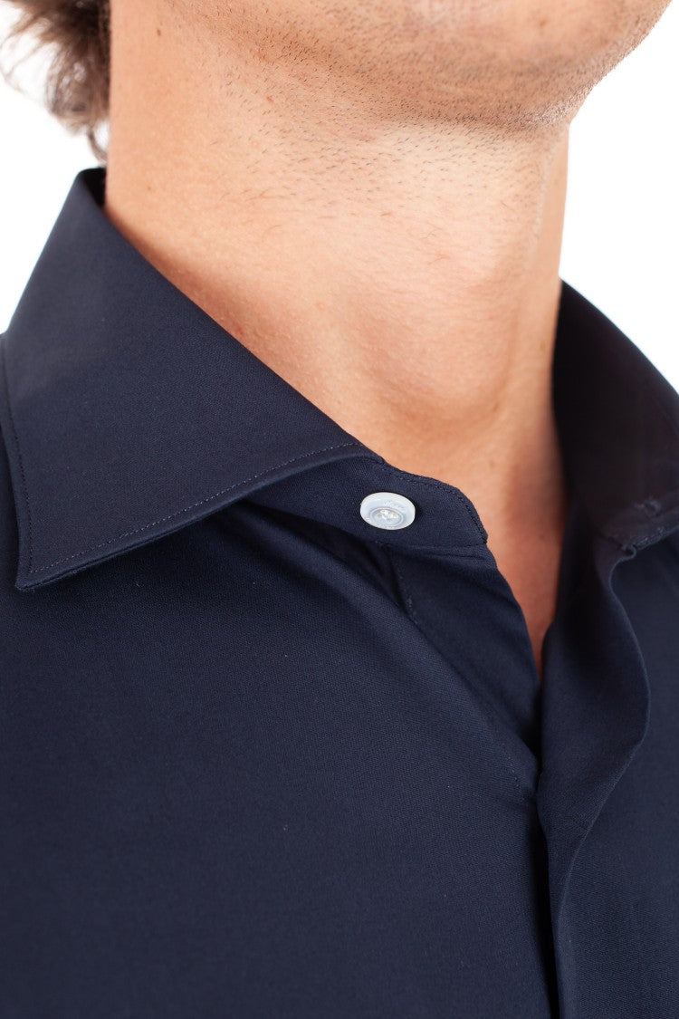 Finamore Stretch Poplin Tailored Shirt Milano Line