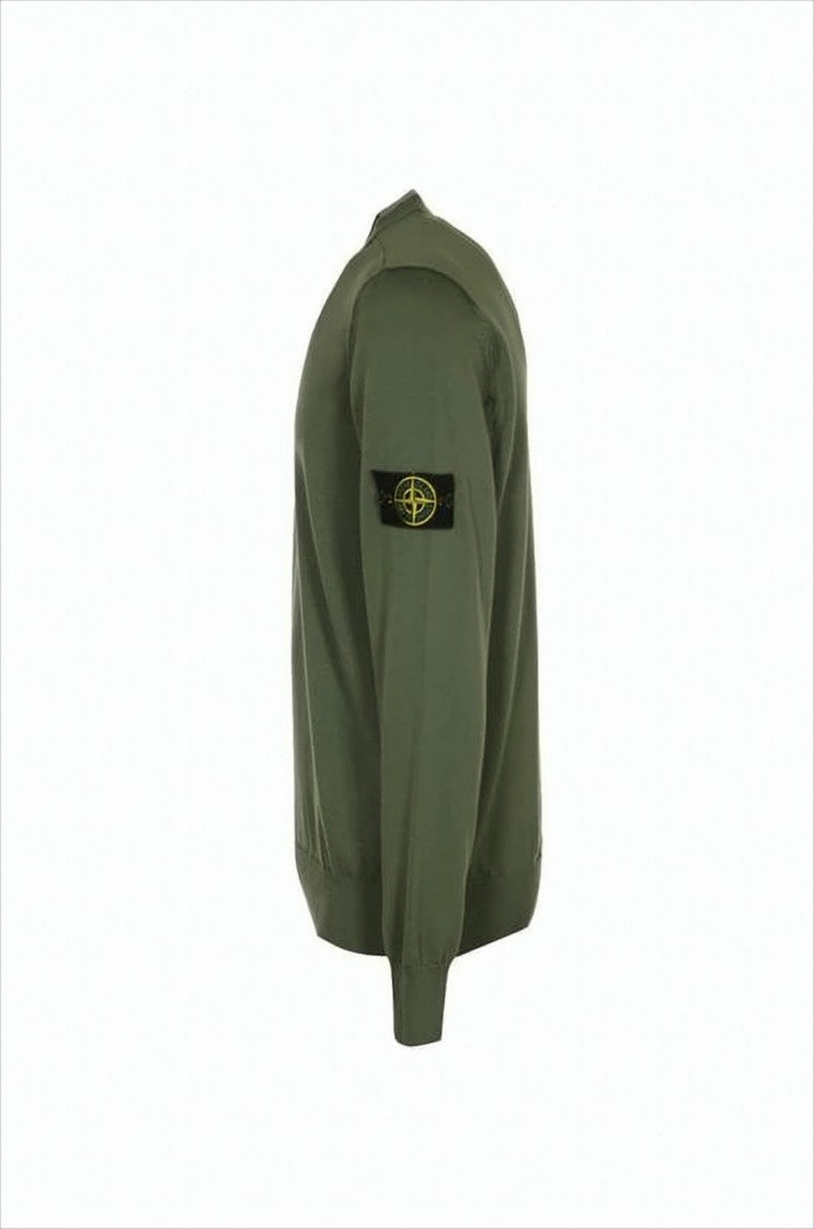Stone Island Olive Green Crewneck Sweater