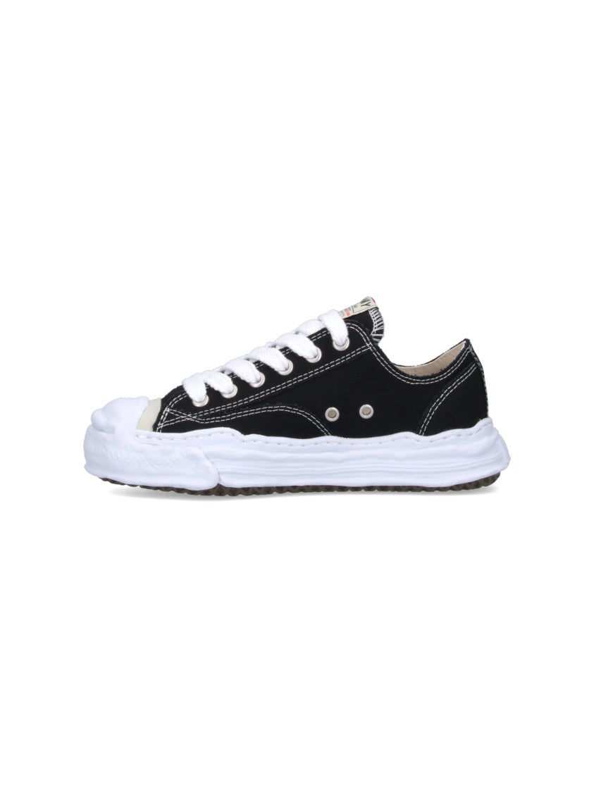 Maison Mihara Yasuhiro Black Hank Og Contrasting Stitching Sneakers