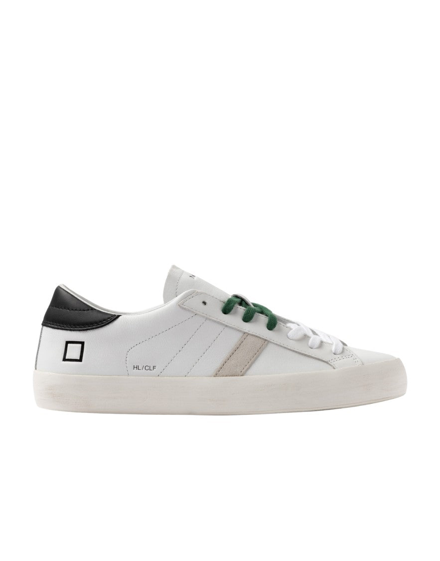 D.A.T.E White Black Hill Low Calf Leather Sneakers
