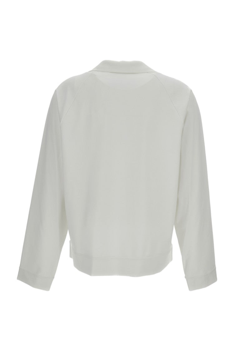 Irie' White High Collar Zip-Up Cropped Jacket