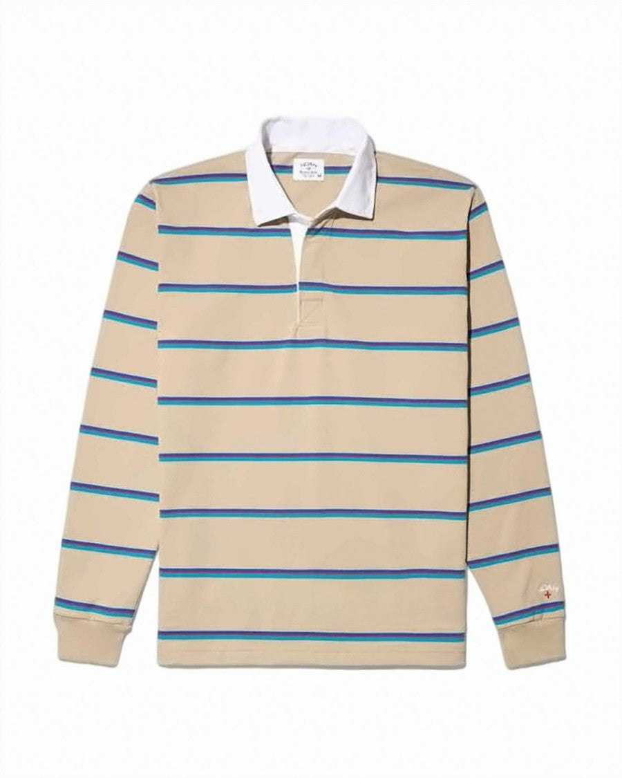 Noah Long-Sleeve Polo Shirt With Contrasting Collar