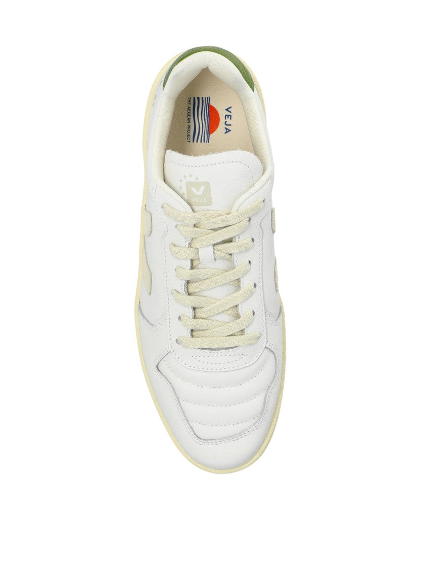 Veja White V-82 Ii Grained Leather Sneakers