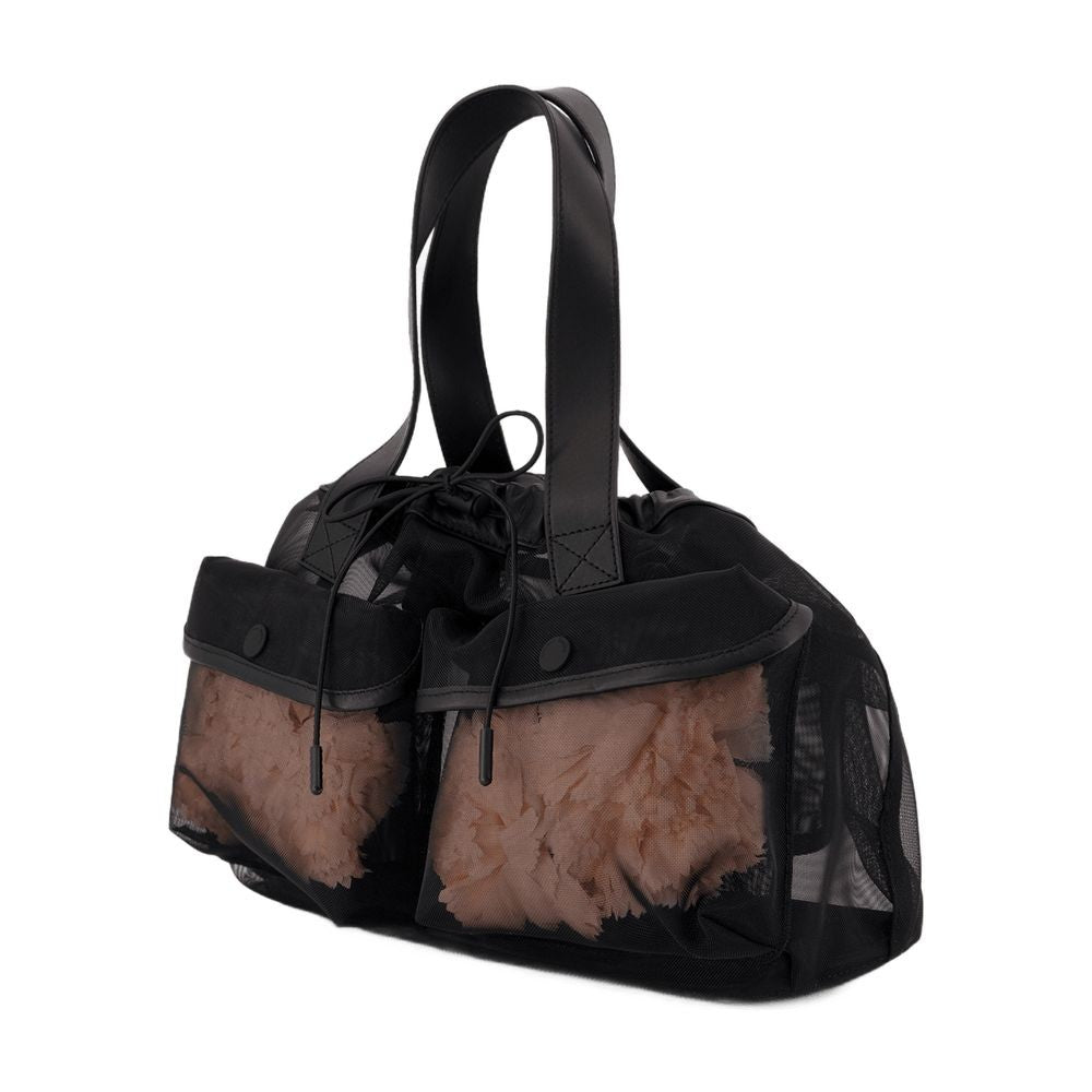 Simone Rocha Mini Sheer Stuffed Shopper Bag - Polyester - Black