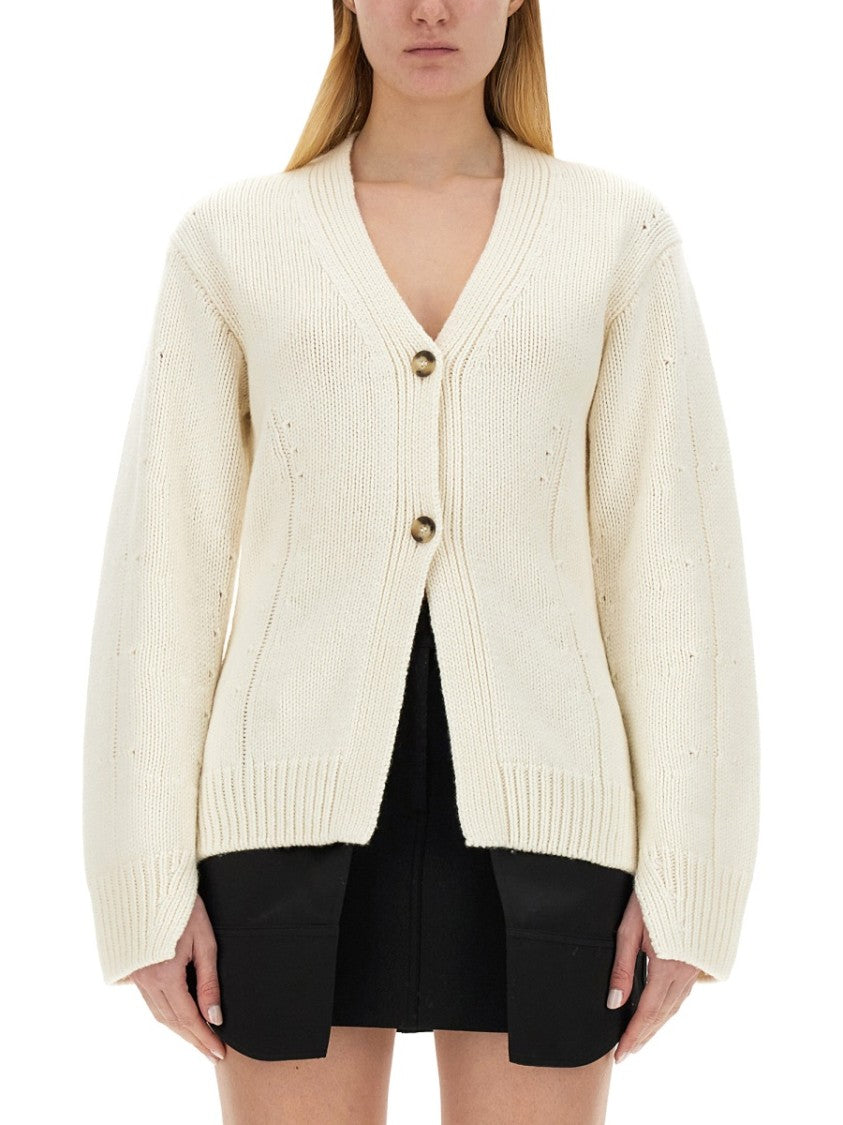 Helmut Lang Tailored Cardigan With Deep V-Neckline