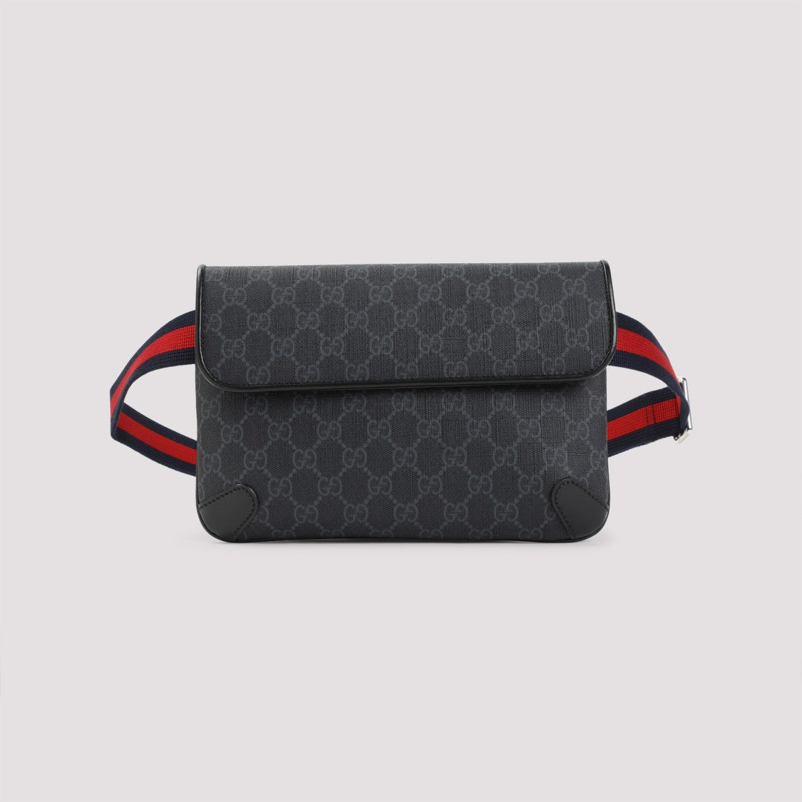 Gucci Gg Supreme Belt Bag With Leather Accents