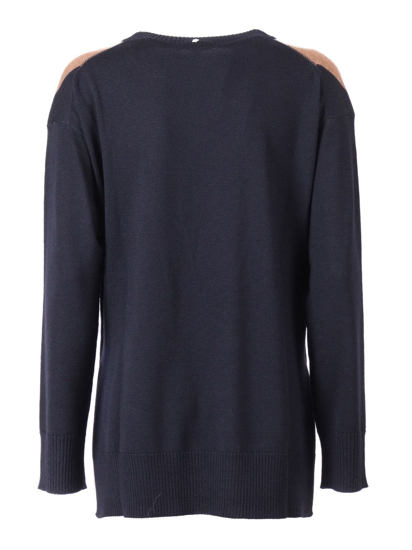 Lorena Antoniazzi Ribbed Knit Choker In Soft Virgin Wool Blend