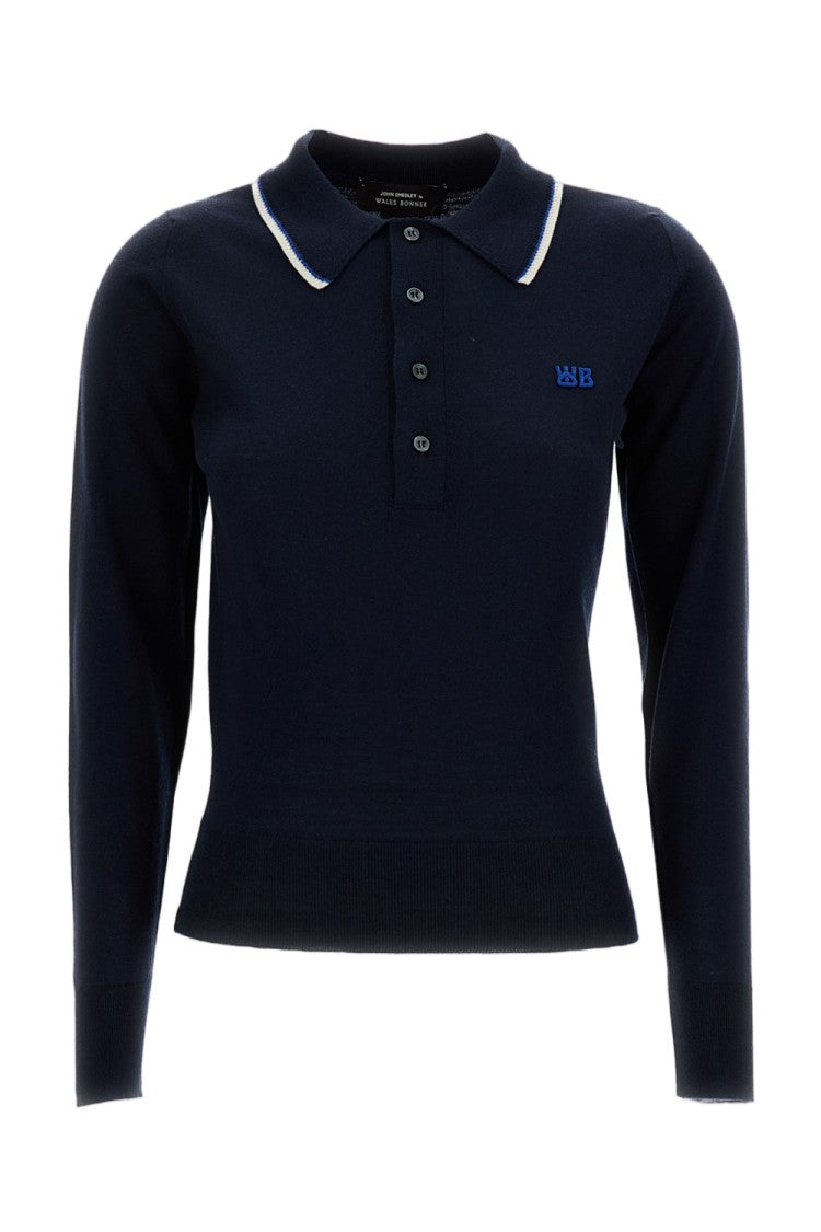 Wales Bonner Merino Wool Embroidered Logo Sweater