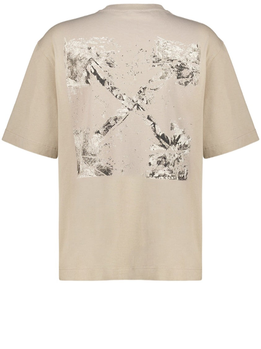 Off-White Artistic Logo Print Cotton T-Shirt By Off-White
