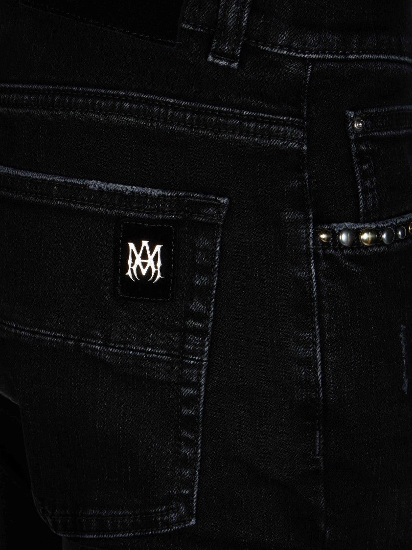 Amiri Black Jeans Skinny Distressed Studded Jeans