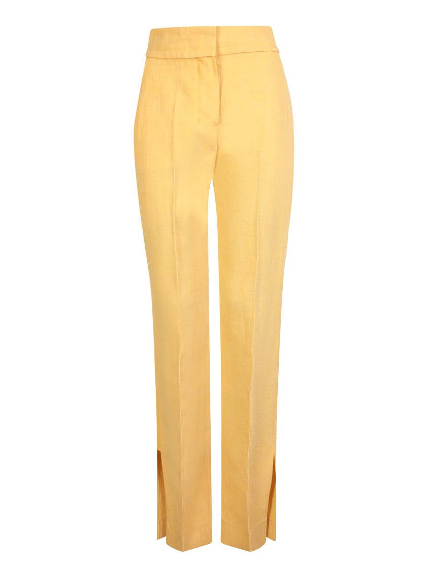 Jacquemus Yellow Side Slits Trousers