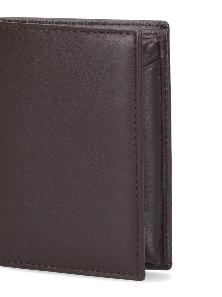 Comme Des Garçons Compact Dark Brown Leather Wallet
