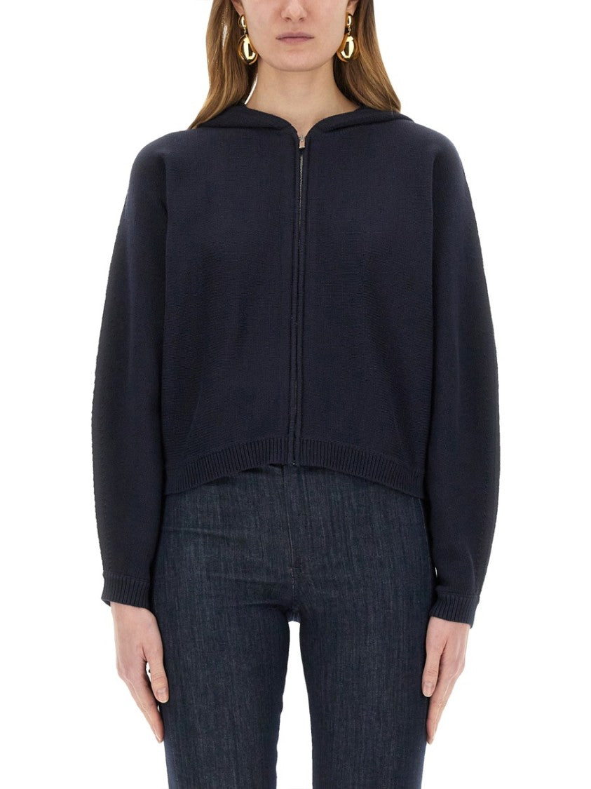 Theory Knit Sweatshirt With Zipper