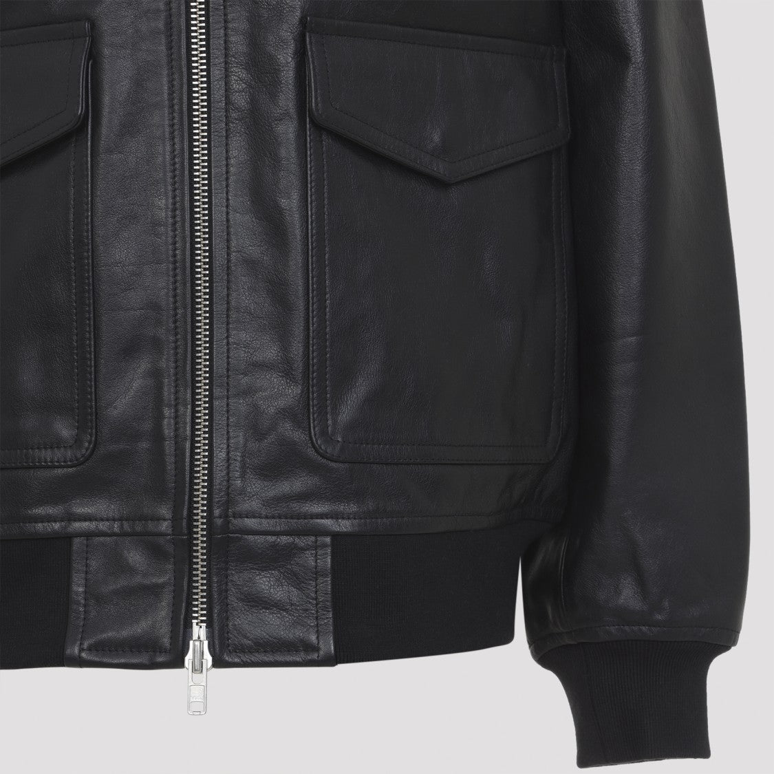 The Frankie Shop Black Leather Viper Jacket
