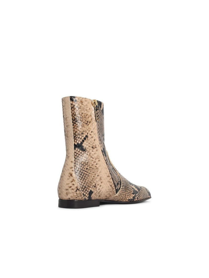 Khaite 'Colt' Snake Leather Ankle Boots