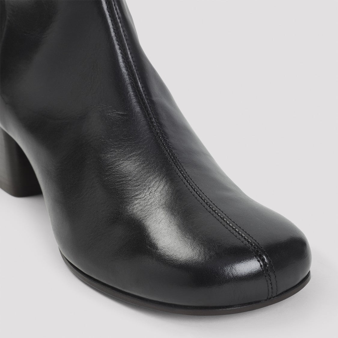 Lemaire Anatomic 55 Black Calf Leather Boots