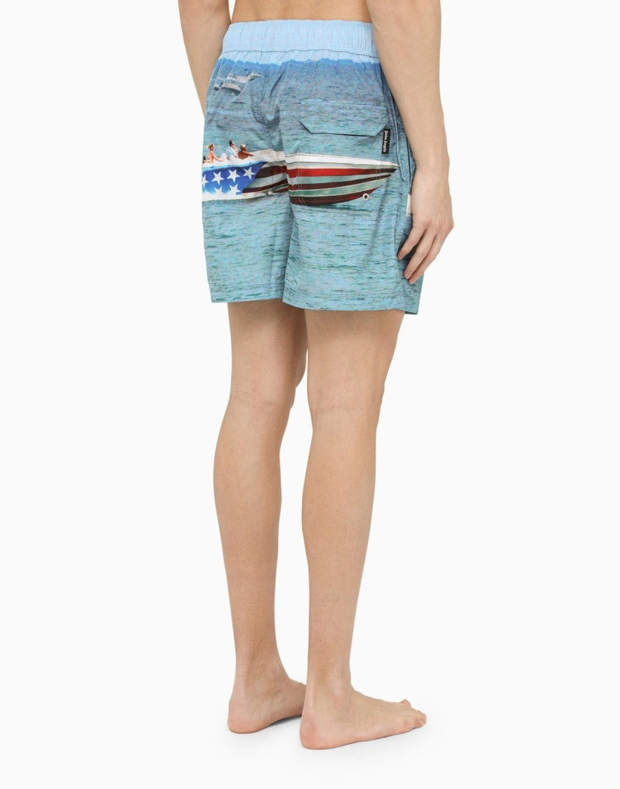 Palm Angels Getty Speedyboat Logo Swim Shorts