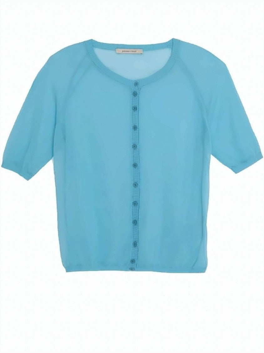 Paloma Wool Minimalist Short-Sleeved Top With Contrasting Trim