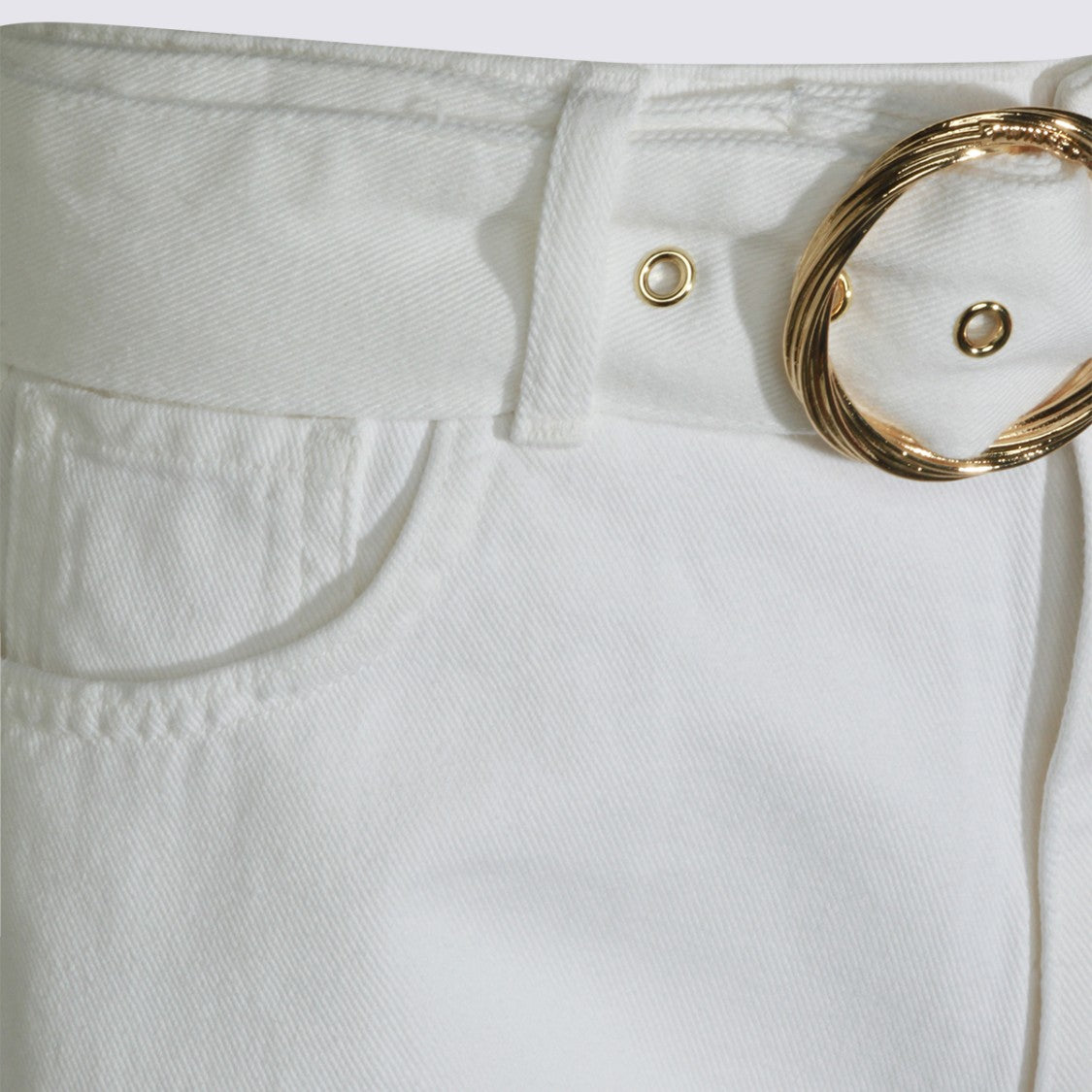 Twin-Set High-Waisted Shorts With Statement Gold Buckle