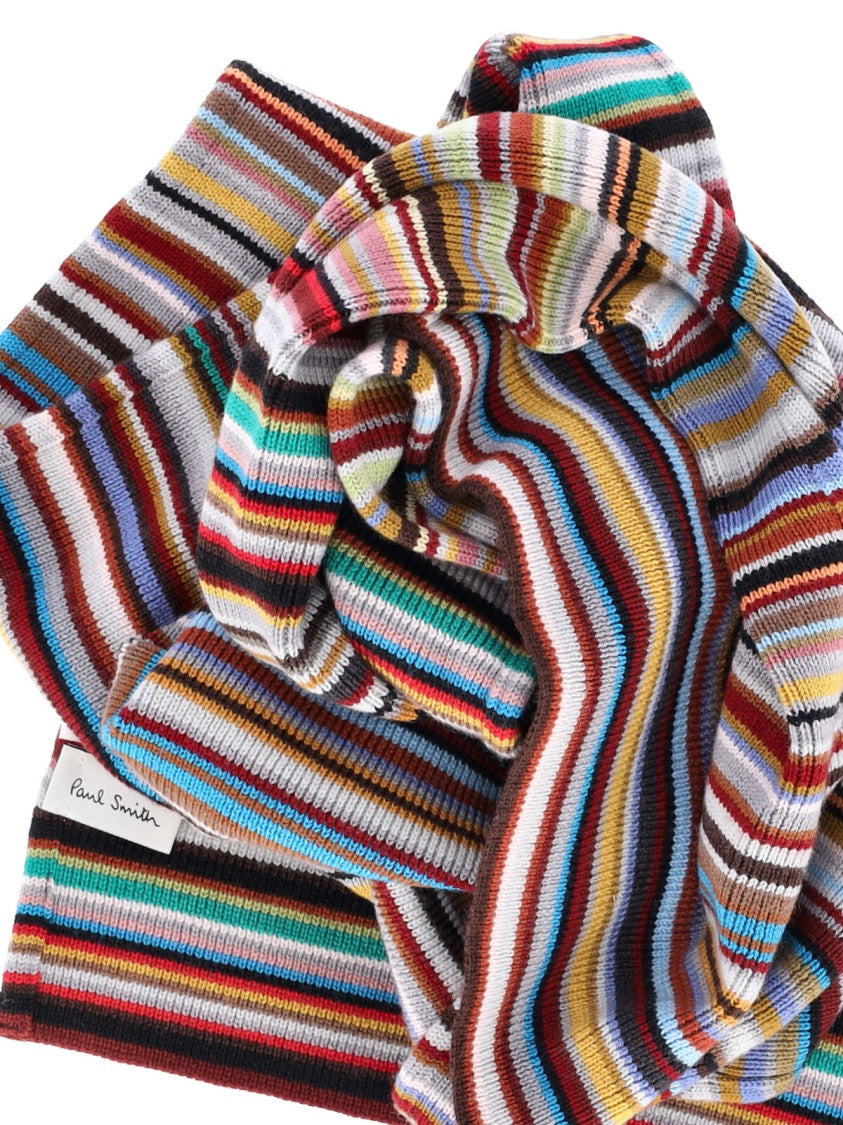 Paul Smith Multicolor Signature Stripe Merino Wool Scarf