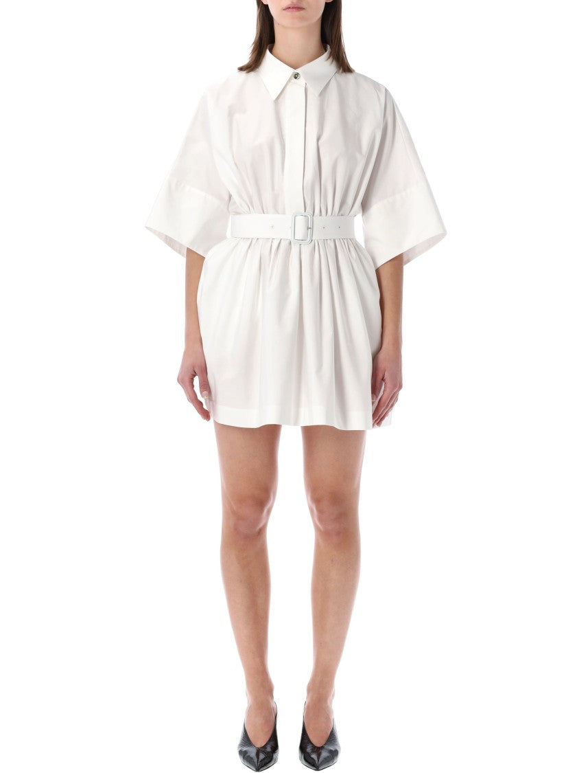 Givenchy Structured Poplin Mini Shirt Dress With Cape-Style Back