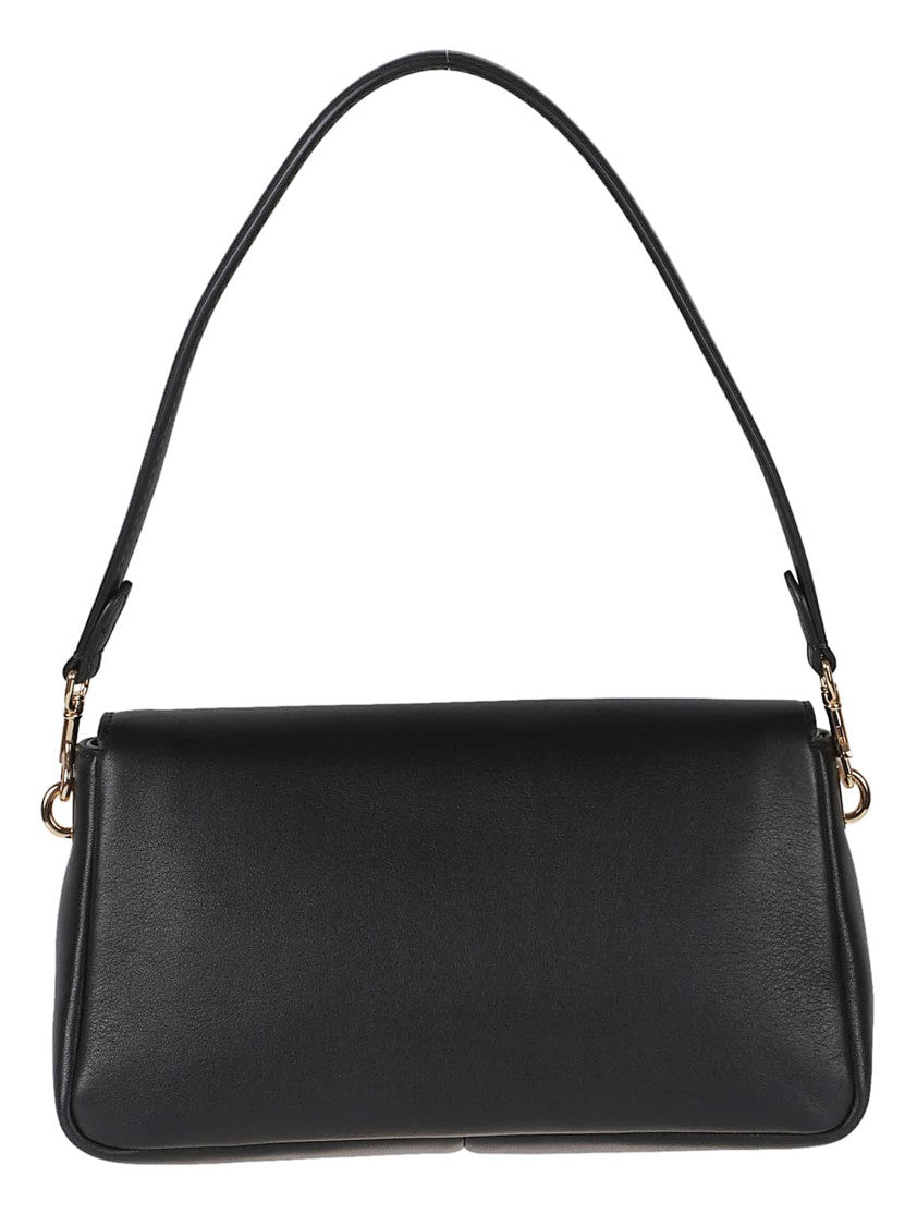 Tory Burch Black Leather Charlie Shoulder Bag