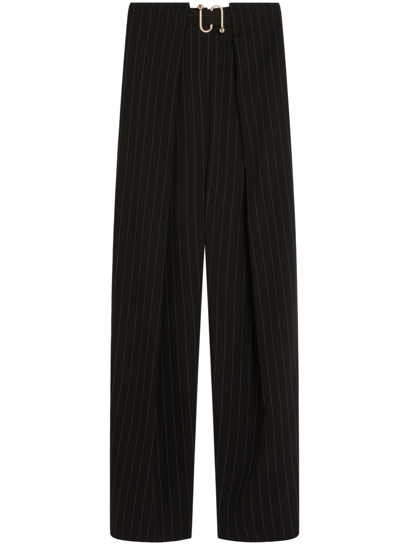 Max Mara Wide-Leg Trousers With High Waist And Belt Detail