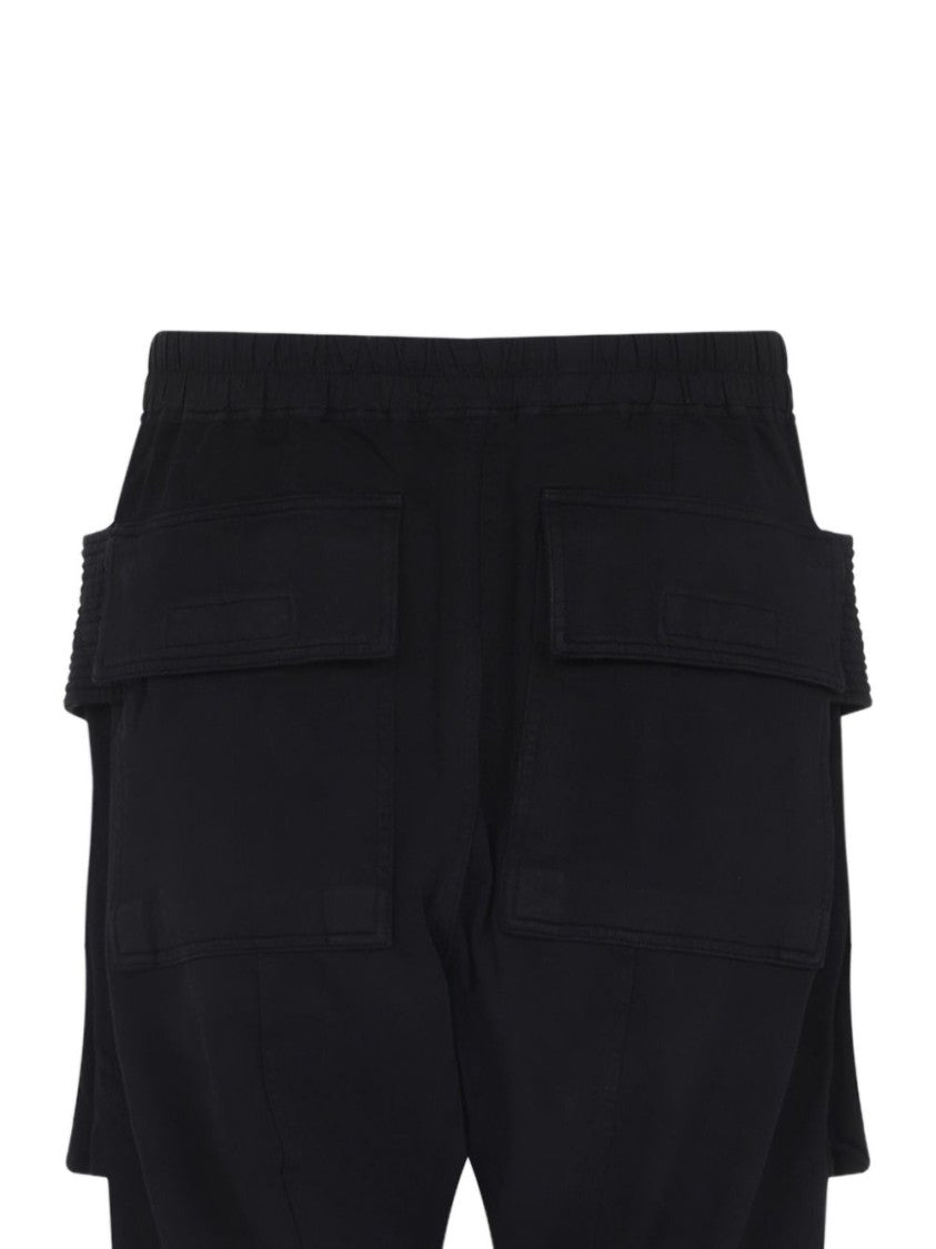 Drkshdw Slim-Fit Black Trousers With Utilitarian Flap Pockets
