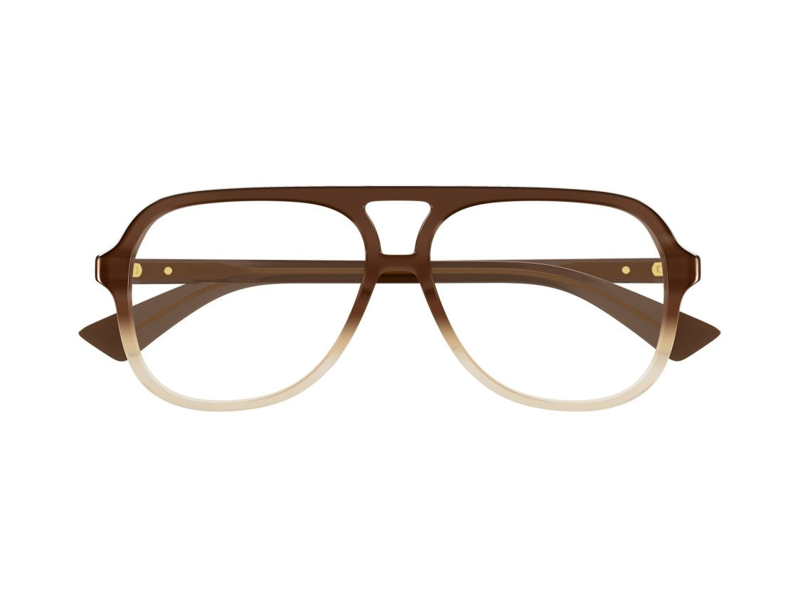 Bottega Veneta Gold-Accent Gradient Aviator Sunglasses