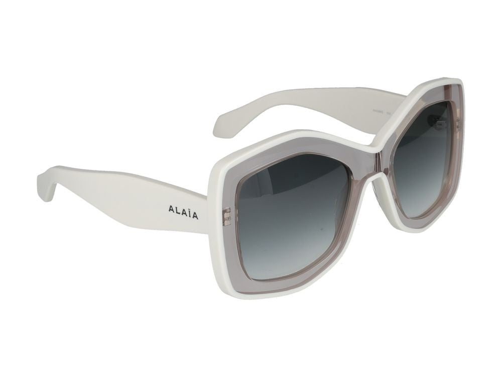 Azzedine Alaïa Nude Oversized Square Frame Sunglasses