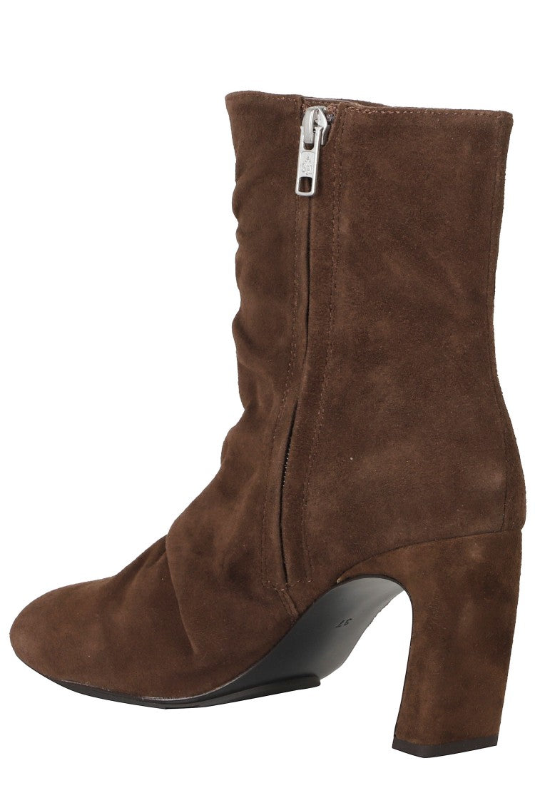 Ash Mink Cashmere Slouched Ankle Boots