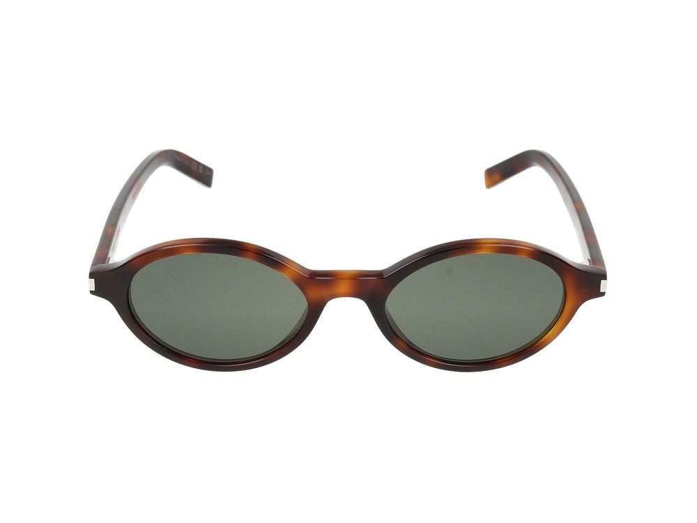 Saint Laurent Havana Round Tortoiseshell Acetate Sunglasses
