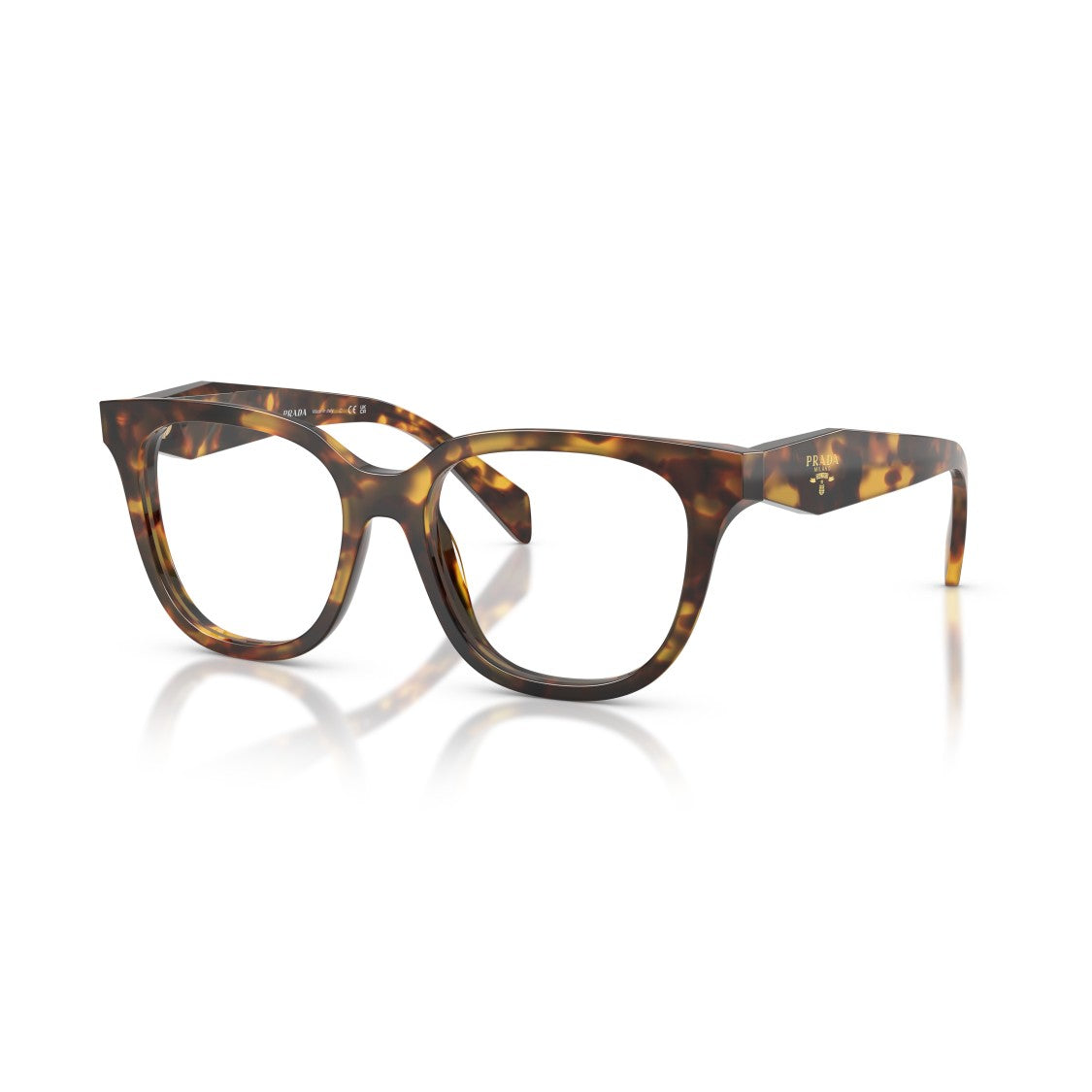 Prada 0Pr C11v Classic Tortoiseshell Square Frame Eyeglasses
